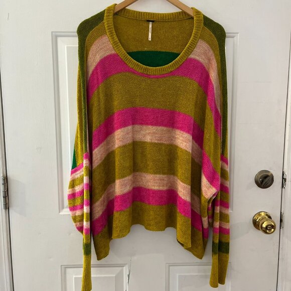 Free People Woman's Over-sized All About You Pull-Over Slouchy Sweater Sz Med - Picture 2 of 9